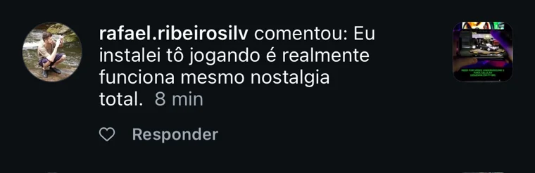 Print de uma avaliação enviada por cliente da HIGH GAMES